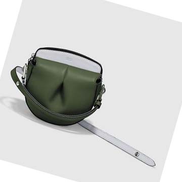 Women's Ecco E-Saddle Handbag Green | USA 334JPQ